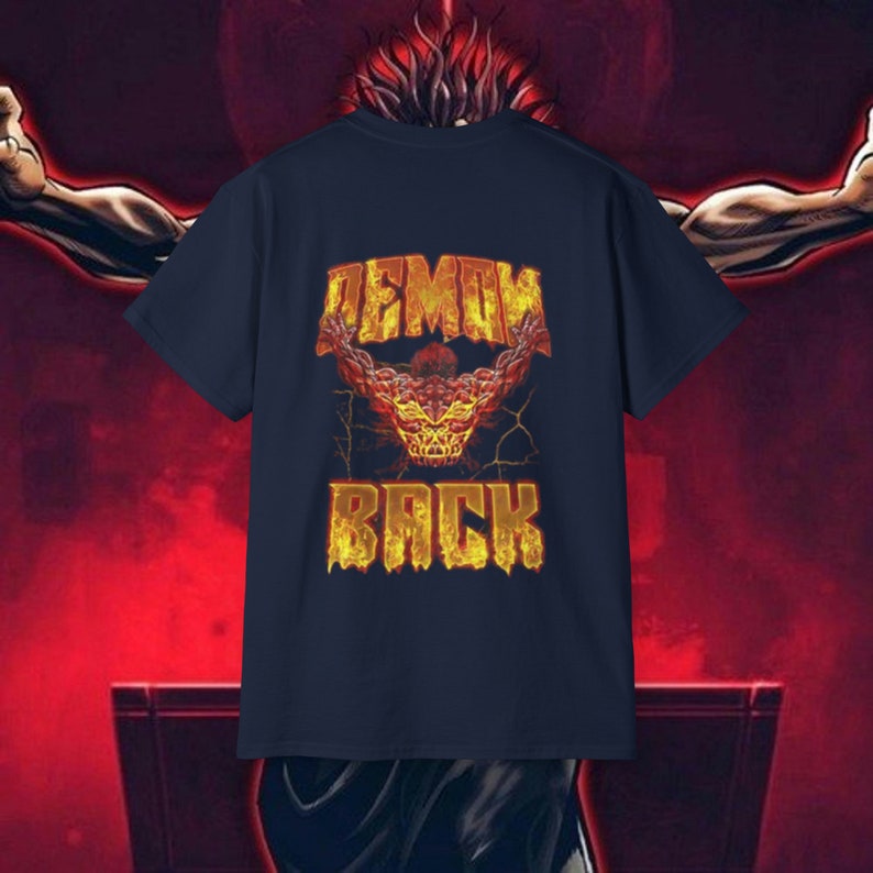 YUJIRO HANMA DEMON Back Baki Anime Gym Shirt Pump Cover Oversized Pump Cover Gym Fitness Anime