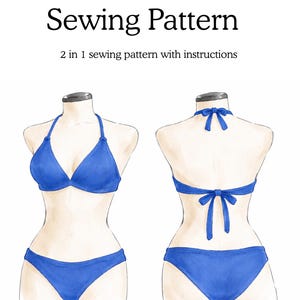 Molde básico para costura de biquíni