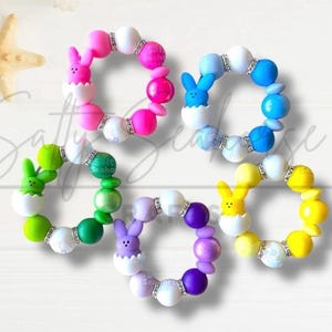 Easter Bunny Cup Charm: Silicone Beaded Tumbler Accessory