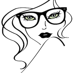 Visage de femme belle fille Spacks cils svg, téléchargement immédiat, SVG, PNG, EPS, dxf, jpg téléchargement numérique