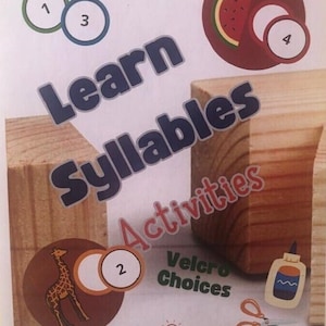 Apprendre les activités de syllabes | Activité de syllabe préscolaire | Pratique des syllabes à la maternelle | Correspondance de numéro de syllabe | Feuilles de syllabes |
