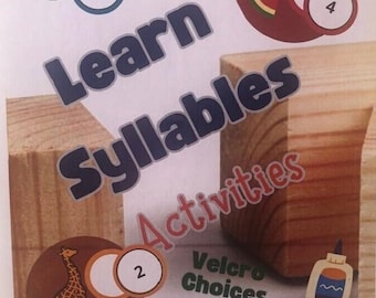 Learn Syllables Activities | Preschool Syllable Activity | Kindergarten Syllable Practice | Syllable Number Match | Syllables Sheets |