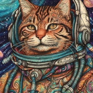 Galactic Meowsters. a coloring book about cats as astronauts, Samurai or just being cute.