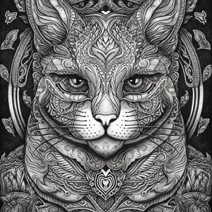 Purrfect Patterns: Cat Mandala Coloring Book - Relax and Unleash Your