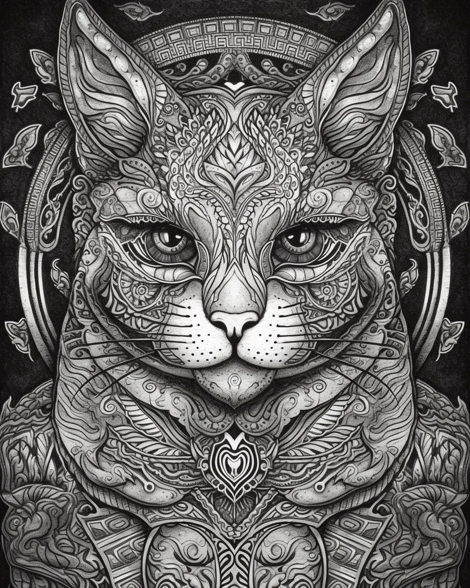 Purrfect Patterns: Cat Mandala Coloring Book - Relax and Unleash Your