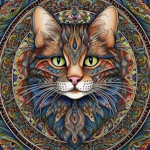 Purrfect Patterns: Cat Mandala Coloring Book - Relax and Unleash Your Creativity!