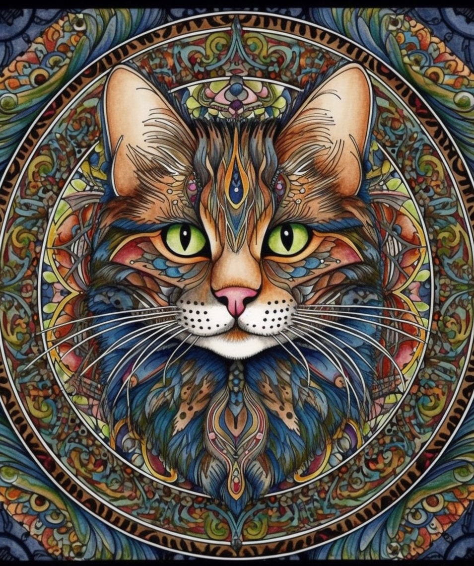 Purrfect Patterns: Cat Mandala Coloring Book - Relax and Unleash Your