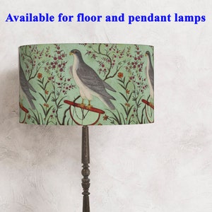 Vintage turquoise lampshade for a floor lamp falcon  - perfect for your lamp and interior!     Handmade lampshade  ! Shipping worldwide !