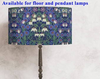 blau geblümter Vintage Lampenschirm - perfekt für Ihre Lampe und Interieur! Lampenschirm für die Lampe ! Versand weltweit !