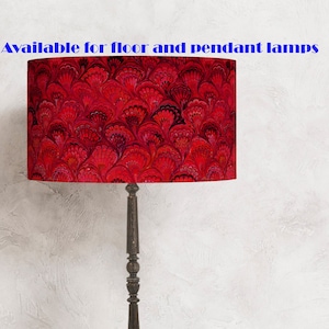 Red lampshade for a floor or hanging lamp    - perfect for your lamp and interior!     Handmade lampshade  ! Shipping worldwide ! :-)