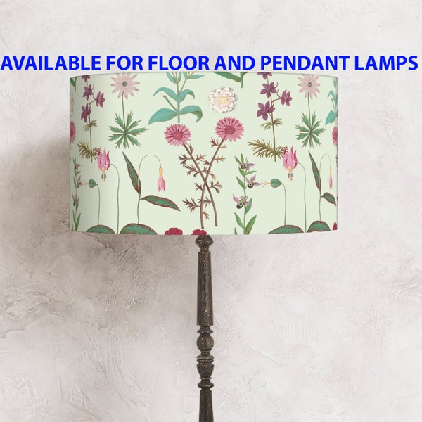 Botanical Colored Lampshade - Romantica    - perfect for your lamp and interior!  flowers Handmade lamp shade  ! Shipping worldwide ! :-)