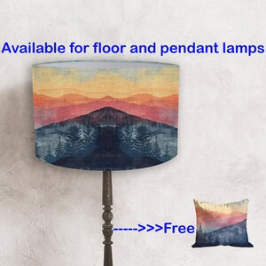 Lampskärm för lampa, solnedgång, moln, himmel, berg - perfekt för din lampa och inredning! Lampskärm för lampan! Frakt över hela världen!