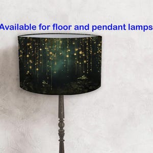 lampshade , forest , trees, night, nature - perfect for your lamp and interior!    lampshade for the lamp Handmade ! Shipping worldwide ! v2
