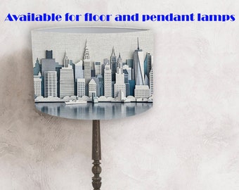 Lampenkap voor een staande en hanglamp -new york panorama uniek design perfect voor uw interieur Handgemaakt !Verzending wereldwijd!:-)