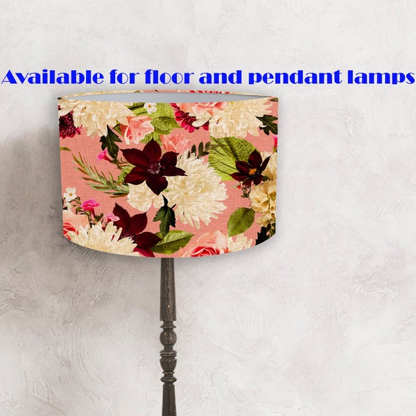 Lampshade for a table or floor lamp - Botanical  florers , pink    - perfect for your lamp and interior!  ! Shipping worldwide !