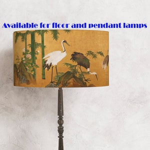 Beige Stilvoller japanischer Lampenschirm, perfekt für Ihre Lampe und Ihr Interieur! Blumen Handgemachter Lampenschirm !Versand weltweit!:-) v2