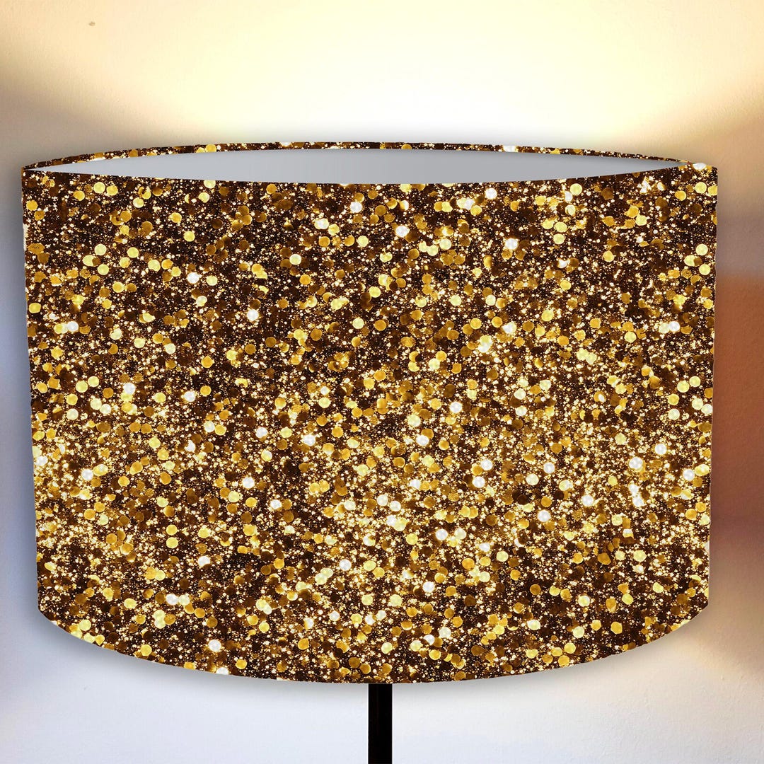 Lampshade for a Floor and Pendant Lamp, Golden Lampshade, Ultra