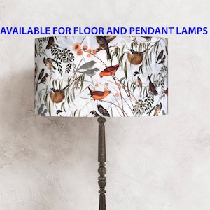 Lampenschirmlampe - Vogel Radio Birds Lampshade perfekt für Ihre Lampe und Interieur! Blumen Handgemachter Lampenschirm ! Versand Weltweit ! :-)