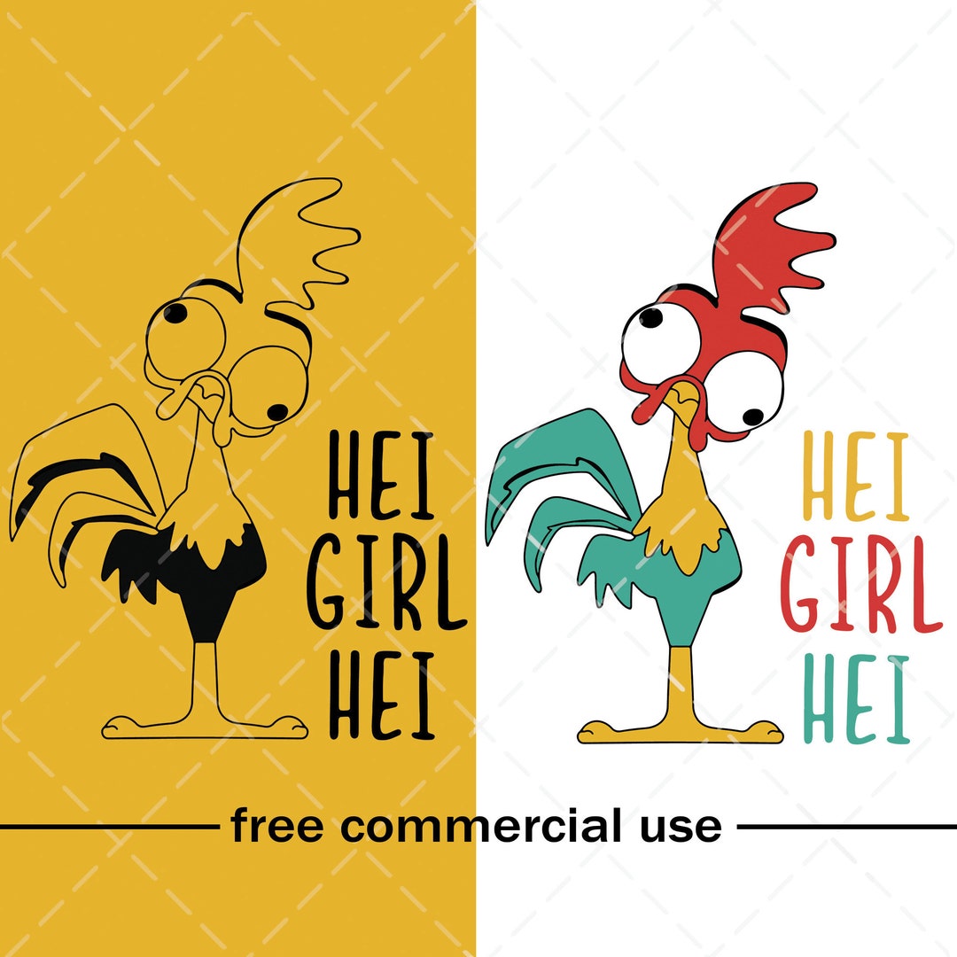 Hei Girl Hei SVG, Hei Hei SVG, Moana Svg, Hei Hei Funny Svg, Hei Hei T