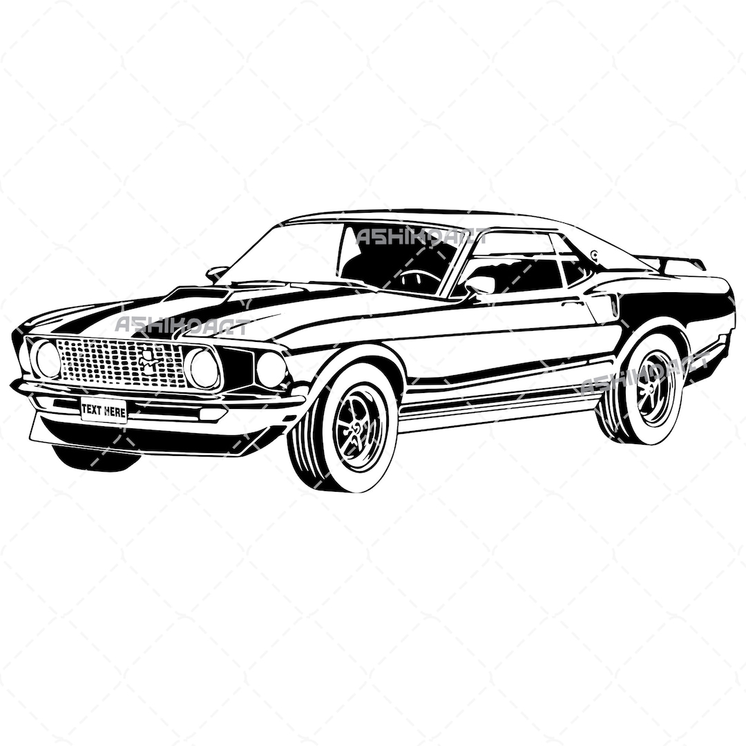 Ford Mustang Svg, American Car Svg, Mustang Horse Svg, Mustang Clipart,  Classic Car Svg, Vintage Car Svg, Mustang Svg File - Etsy