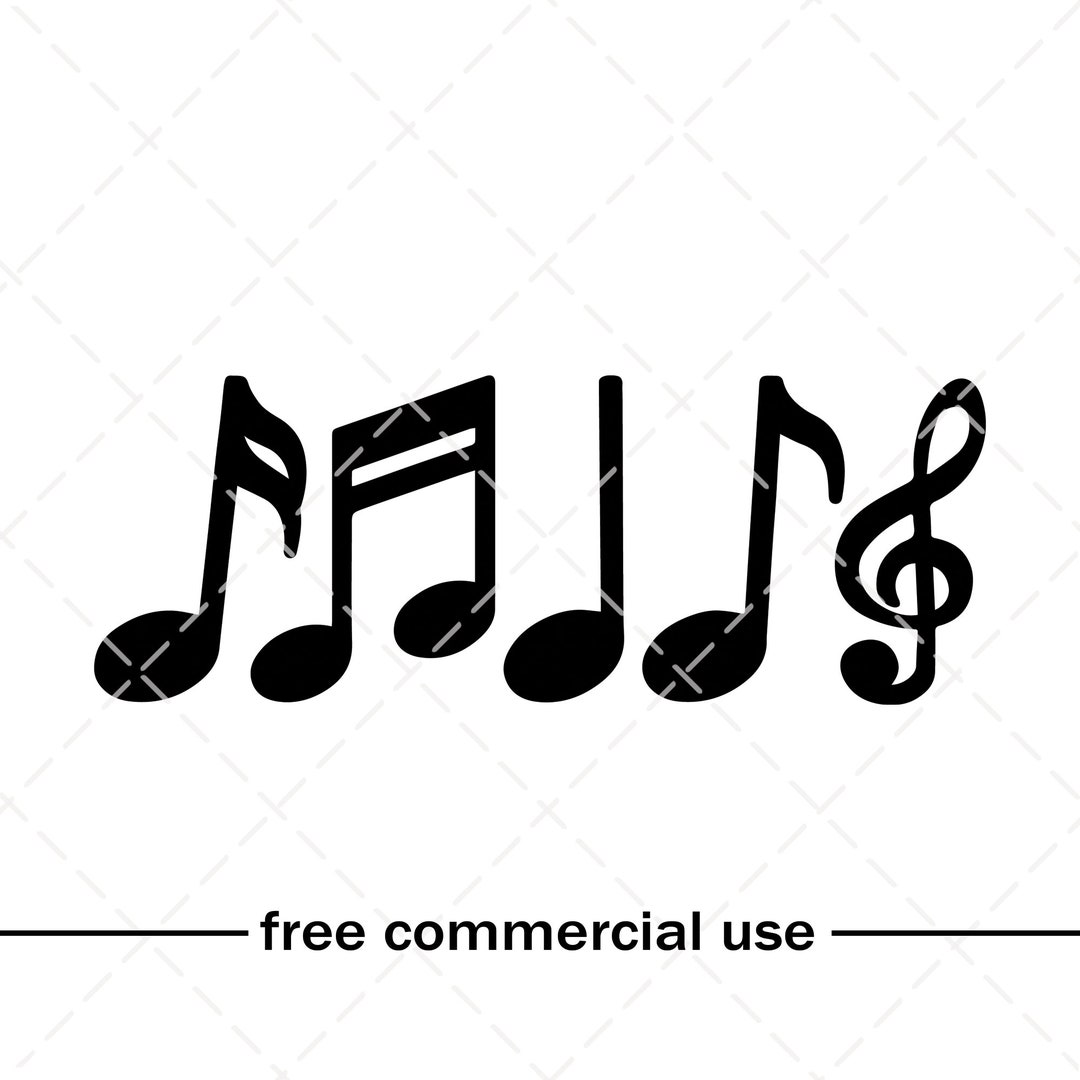 Music Notes SVG, Musical Notes Clipart PNG, Digital Download, Cricut ...