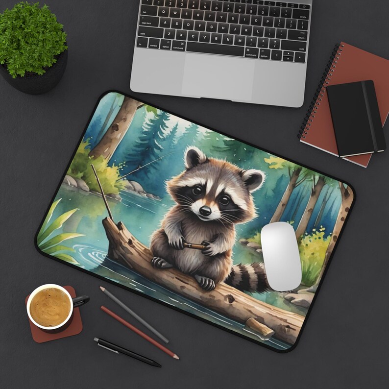 Cartoon Raccoon Mouse Pad - Etsy