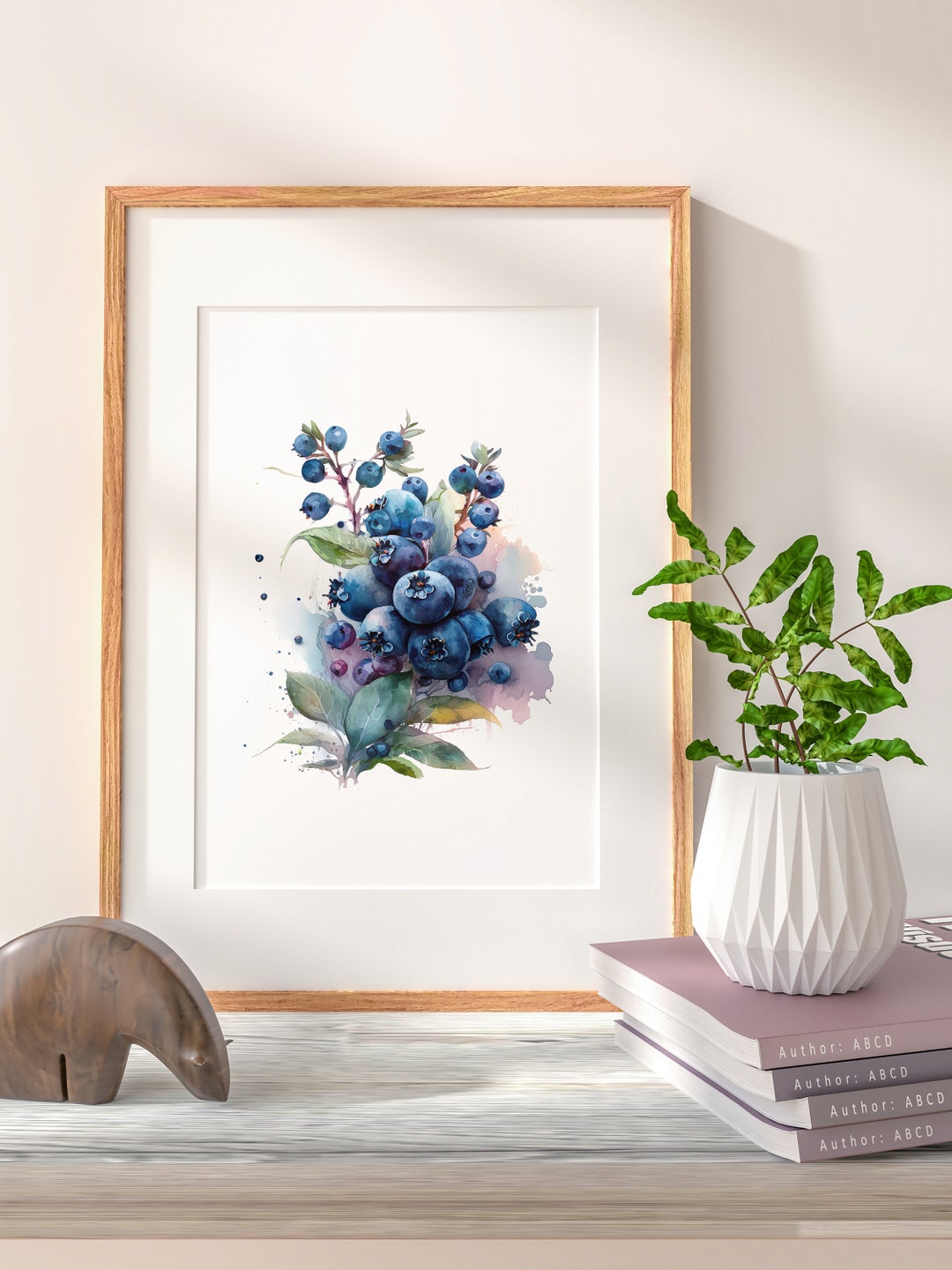 Blueberries Print | Watercolor | Digital Download | Original Art ...