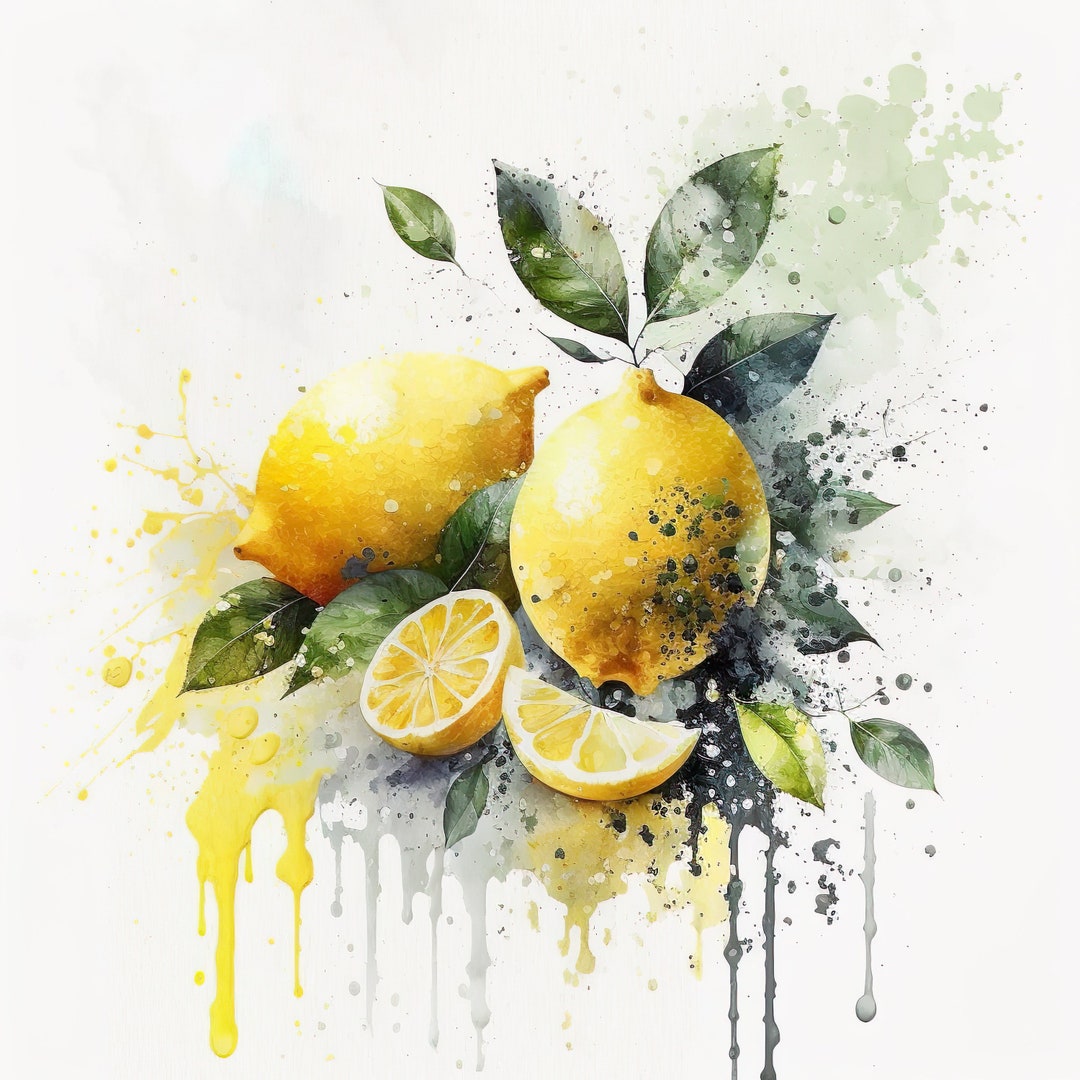 Lemons Watercolor [DIGITAL PRINT] - Etsy