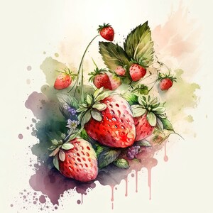 Strawberry Watercolor [DIGITAL PRINT]