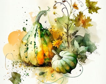 Gourde Aquarelle [IMPRESSION NUMÉRIQUE]