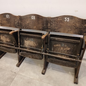 Theater bench/Cinema armchair/Antique Theater Seats/Entryway Bench/Cinema chair/1940s