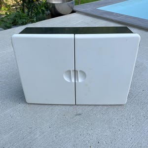 Melamin Hängeschrank Badezimmerschrank Vintage Retro Schwarz Weiss / Made in Italy CM Torino SPLUGA / Medizinschrank / CM Torino