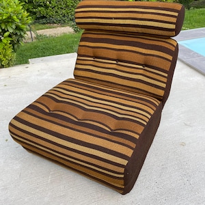 Sillón club y diván pop-art, diseño de la era espacial, sillón de la era espacial, sillón retro, años 80, fabricado en Yugoslavia.