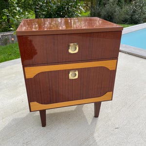 Bedside table / Vintage night table / 70s / Mid-century / Retro Nightstand / Yugoslavian Console Table / Nighstand table