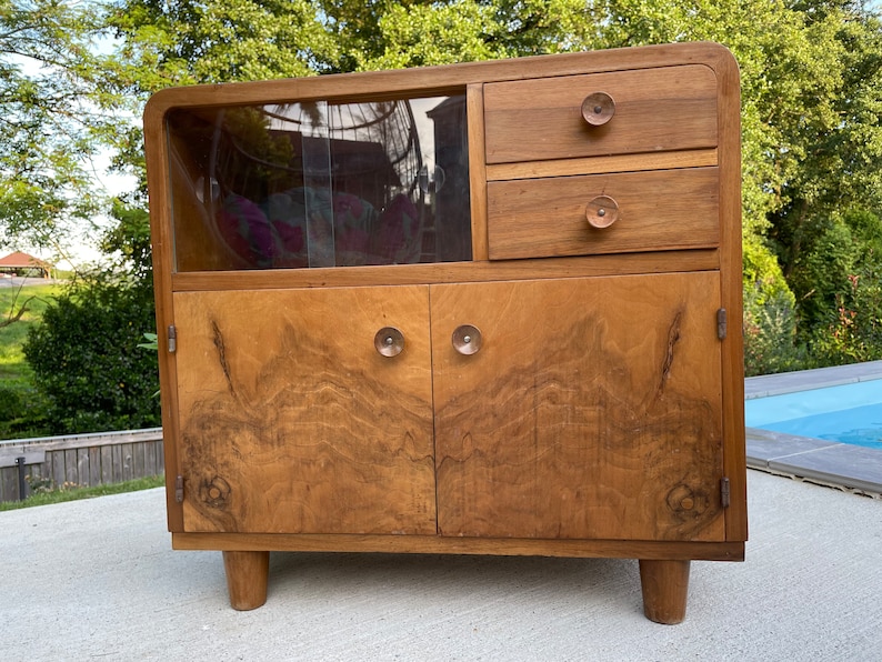 Vintage Sideboard / Cabinet Art Deco sideboard / 1950s / art deco furniture / antique furniture / vintage furniture / mid century sideboard image 7
