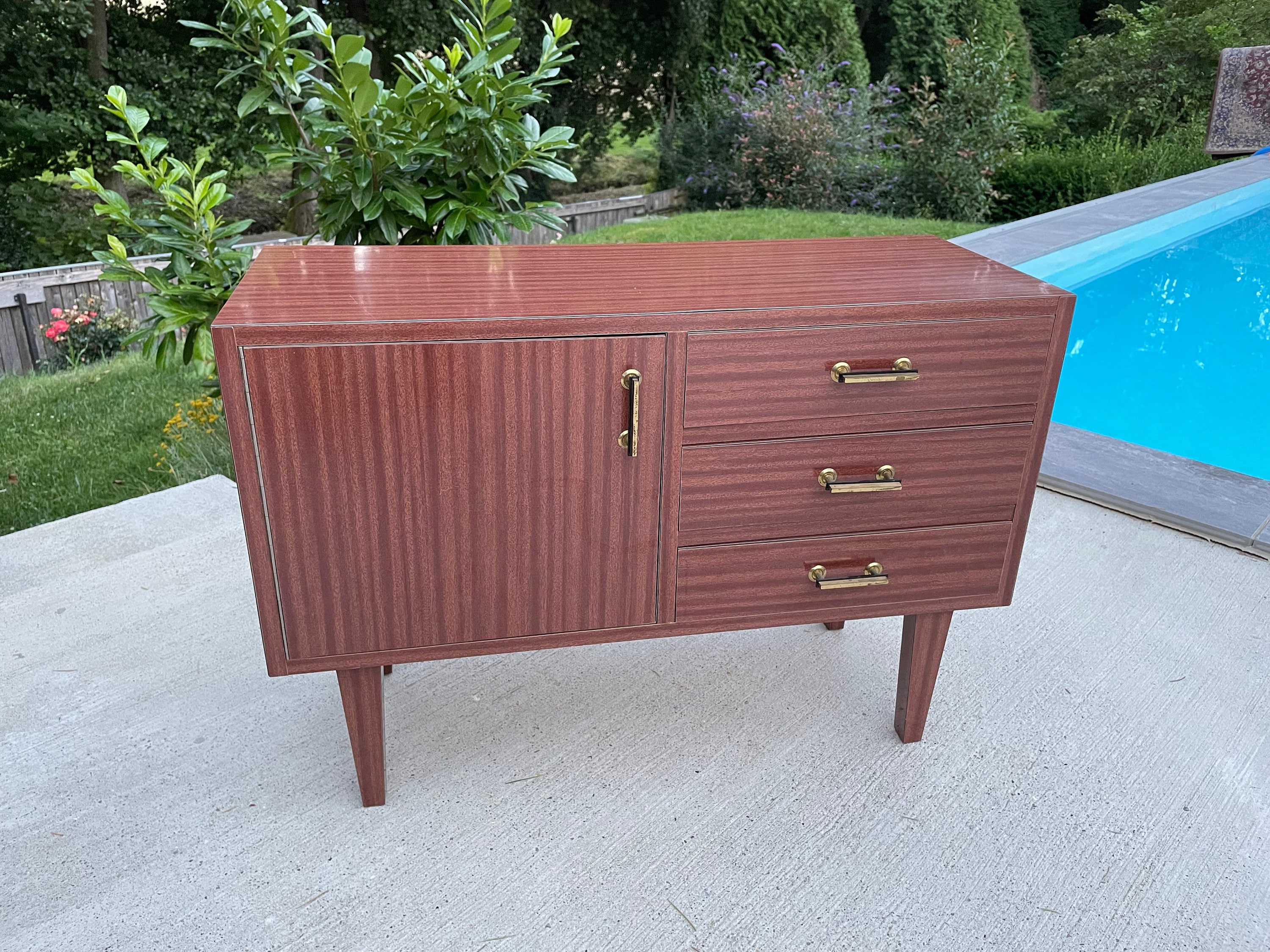 Komoda Vintage / Komoda z szafką / Lata 50. / Komoda Retro / Meble