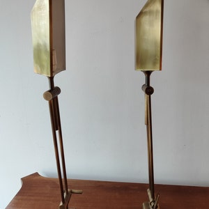 Set of two adjustable brass wall lamp 70s 80s