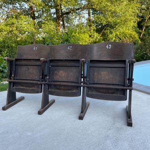 Theater bench/Cinema armchair/Antique Theater Seats/Entryway Bench/Cinema chair/1940s