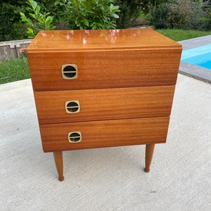 bedside table / Vintage night table / 70s / Mid-century/Retro Nightstand/ Yugoslavian Console Table / Nighstand table