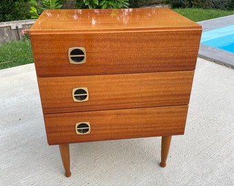 bedside table / Vintage night table / 70s / Mid-century/Retro Nightstand/ Yugoslavian Console Table / Nighstand table