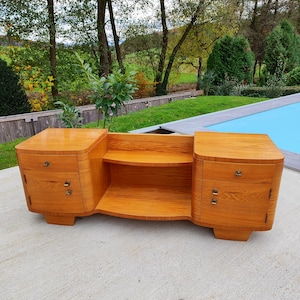 Art Deco sideboard/retro side table/vintage console/cabinet/1960s/ Retro Modern Sideboard Made in Yugoslavia in 1960s