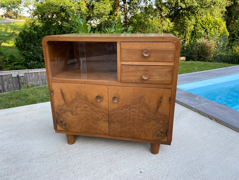 Vintage Sideboard / Cabinet Art Deco sideboard / 1950s / art deco furniture / antique furniture / vintage furniture / mid century sideboard image 1