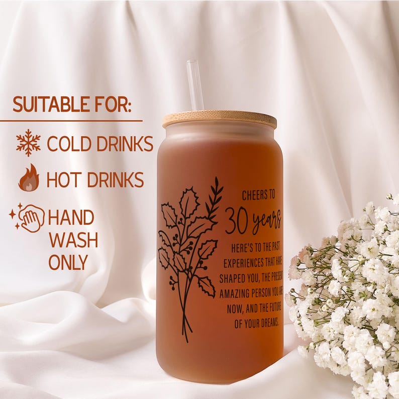 Iced Coffee Cup with Lid and Straw