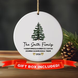 National Park Ornament, National Parks Gift, Personalized National Park Christmas Ornament, Camping Ornament, Travel Ornament, Trip Ornament