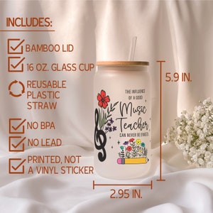 Music Teacher Iced Coffee Cup