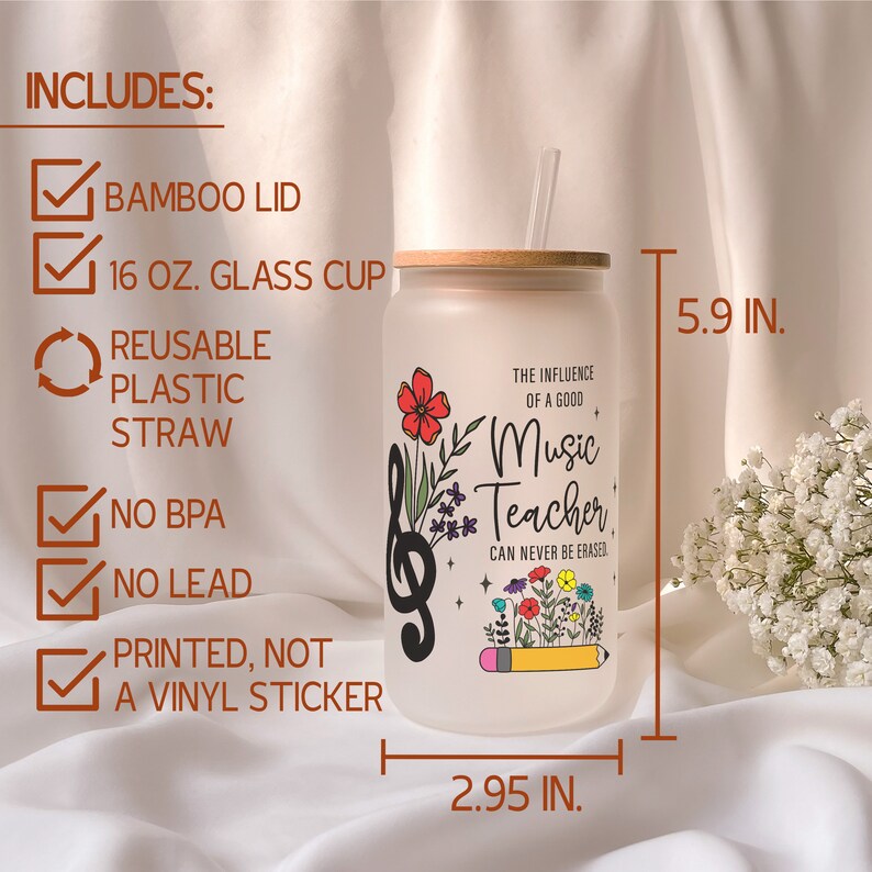 Music Teacher Iced Coffee Cup