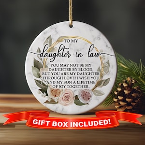 Daughter in Law Ornament, Wedding Gift for Daughter in Law, Future Daughter in Law Gift from Mother in Law, Daughter in Law Shower Gift