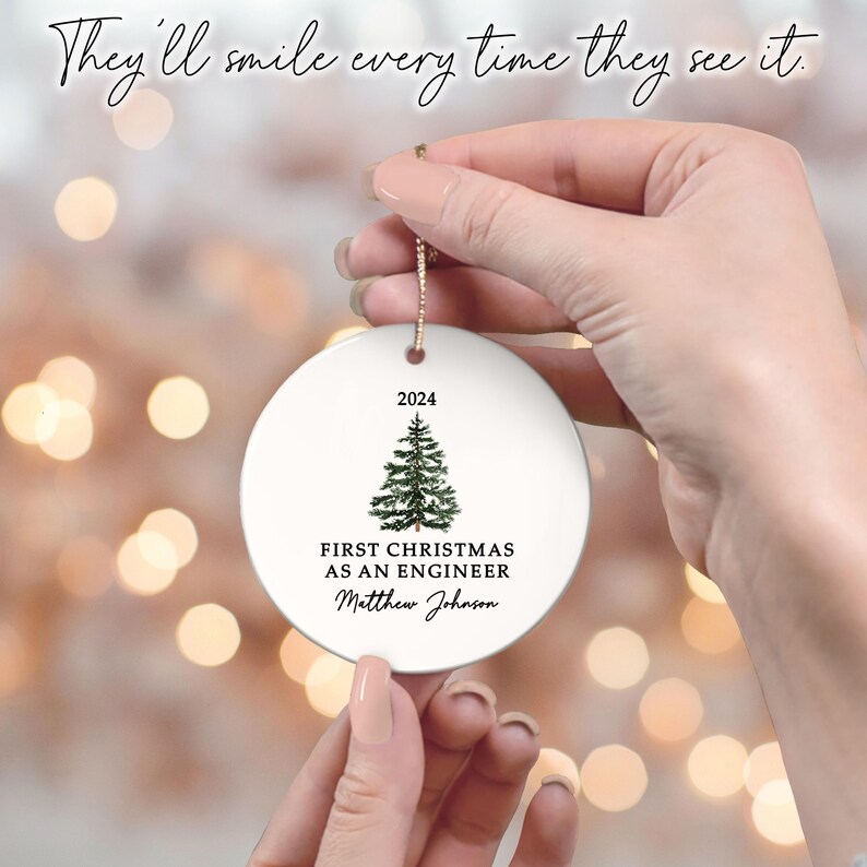 First Christmas Engineer Ornament,