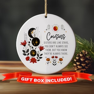 Cousin Ornament, Unique Cousin Gifts, Cousin Christmas Ornament, Christmas Gift for Cousin, Favorite Cousin Gift, Birthday Gift for Cousin