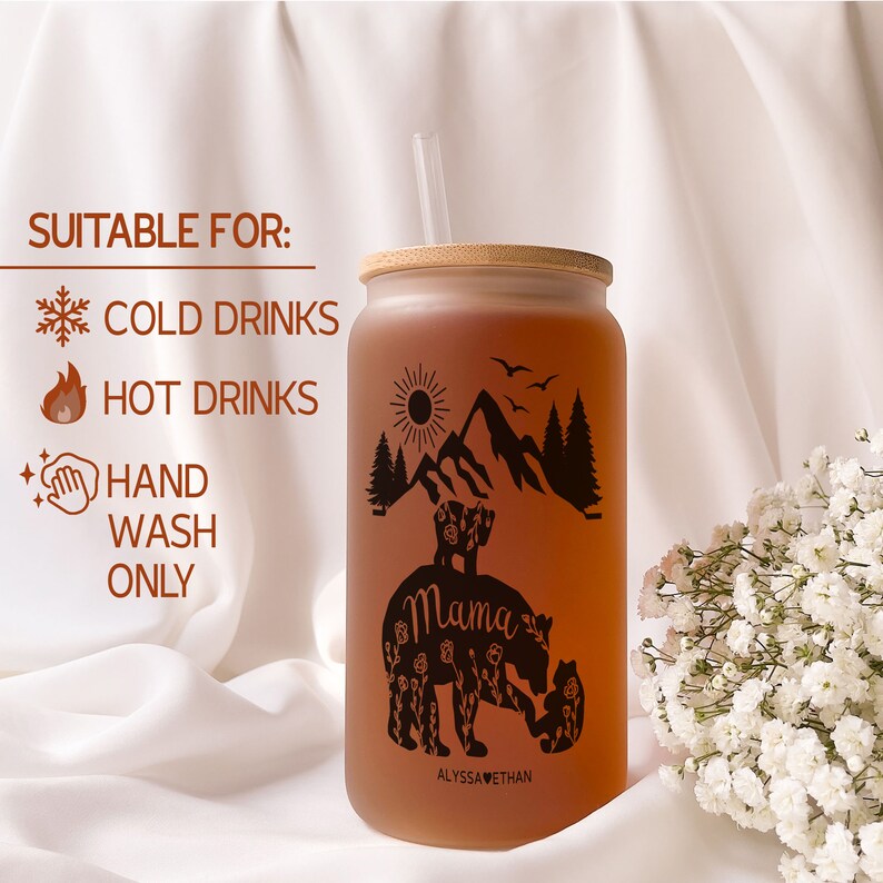 Iced Coffee Cup with Lid and Straw